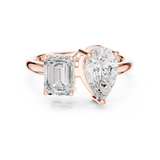 2.2 Carat Double Diamond Moissanite Ring