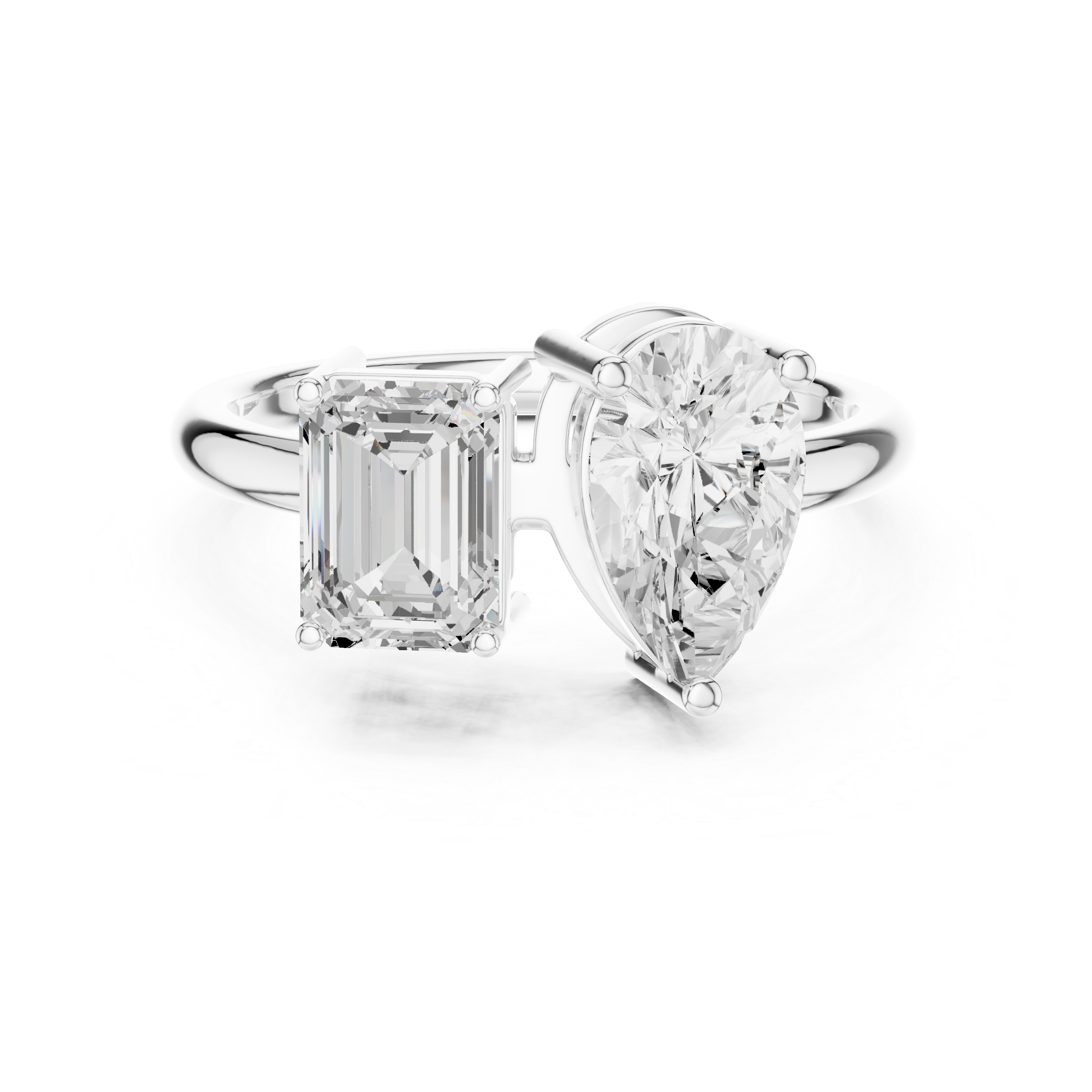 2.2 Carat Double Diamond Moissanite Ring