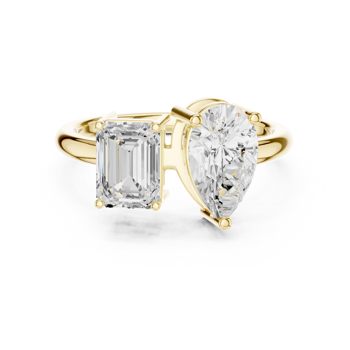 2.2 Carat Double Diamond Moissanite Ring