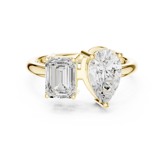 2.2 Carat Double Diamond Moissanite Ring
