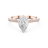 1.3 Carat Pear cut fine Moissanite Ring