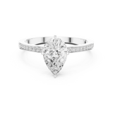 1.3 Carat Pear cut fine Moissanite Ring