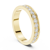 3.6 mm Round cut fine Moissanite Band