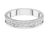 3.6 mm Round cut fine Moissanite Band