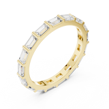 2.2 mm Baguette or Emerald cut Moissanite Band