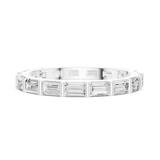 2.2 mm Baguette or Emerald cut Moissanite Band