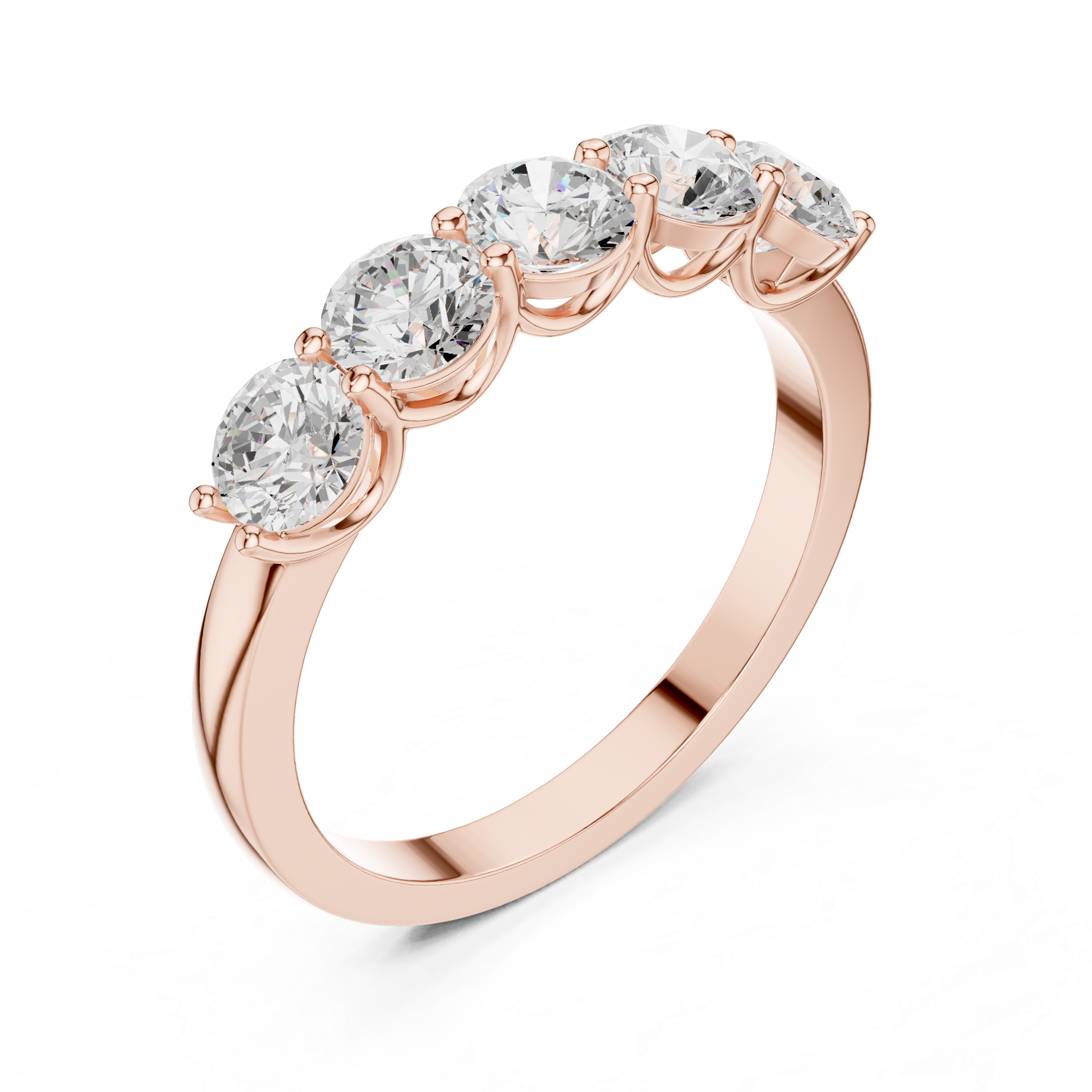 1.5 Carat - 4.2 mm Round cut Moissanite Band