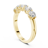 1.5 Carat - 4.2 mm Round cut Moissanite Band