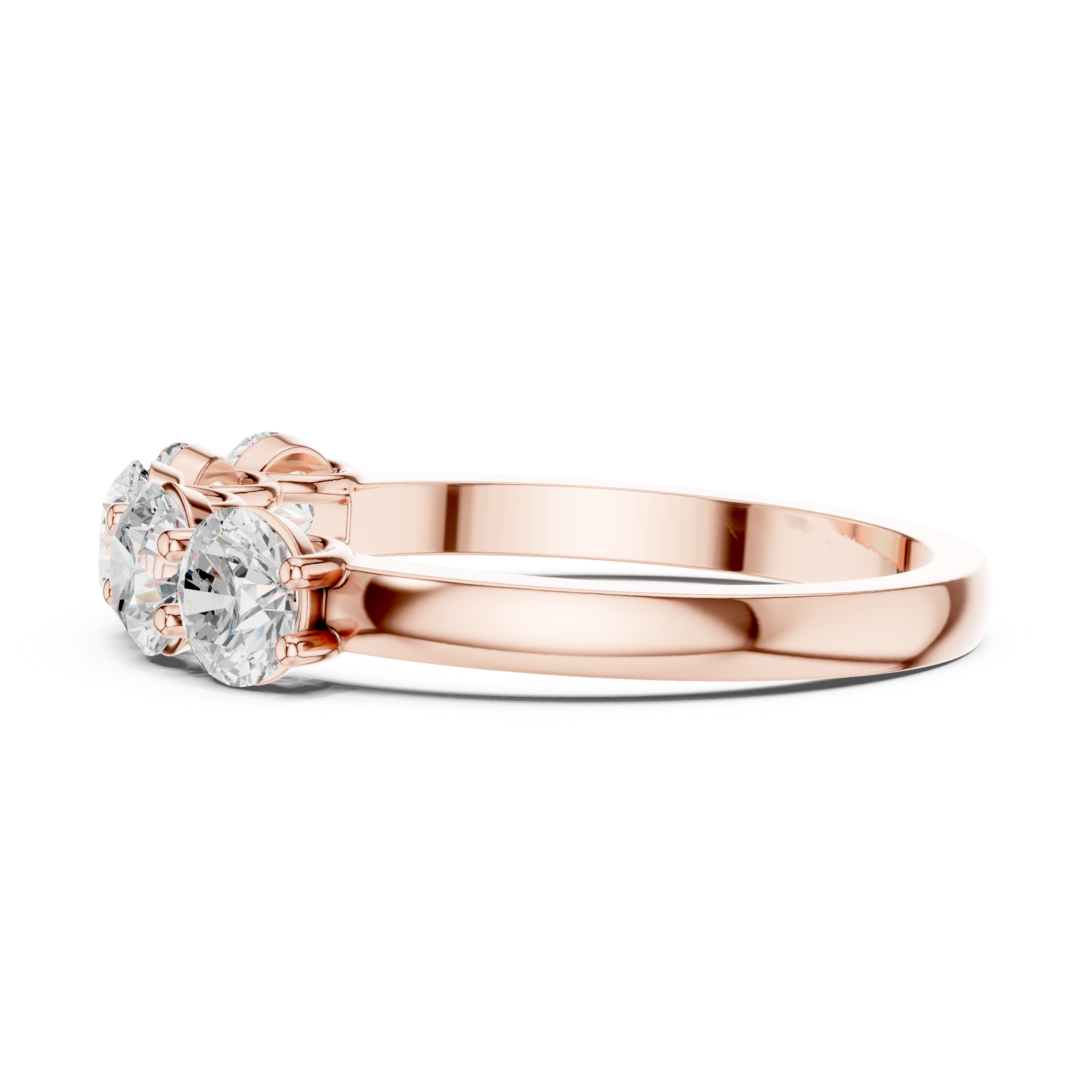 1.5 Carat - 4.2 mm Round cut Moissanite Band