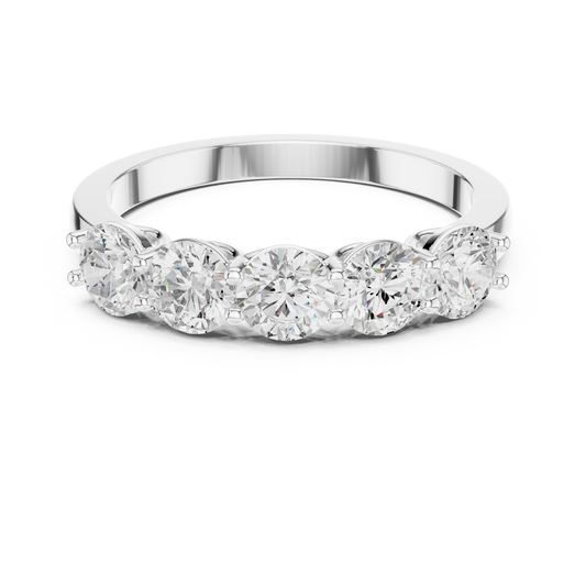 1.5 Carat - 4.2 mm Round cut Moissanite Band