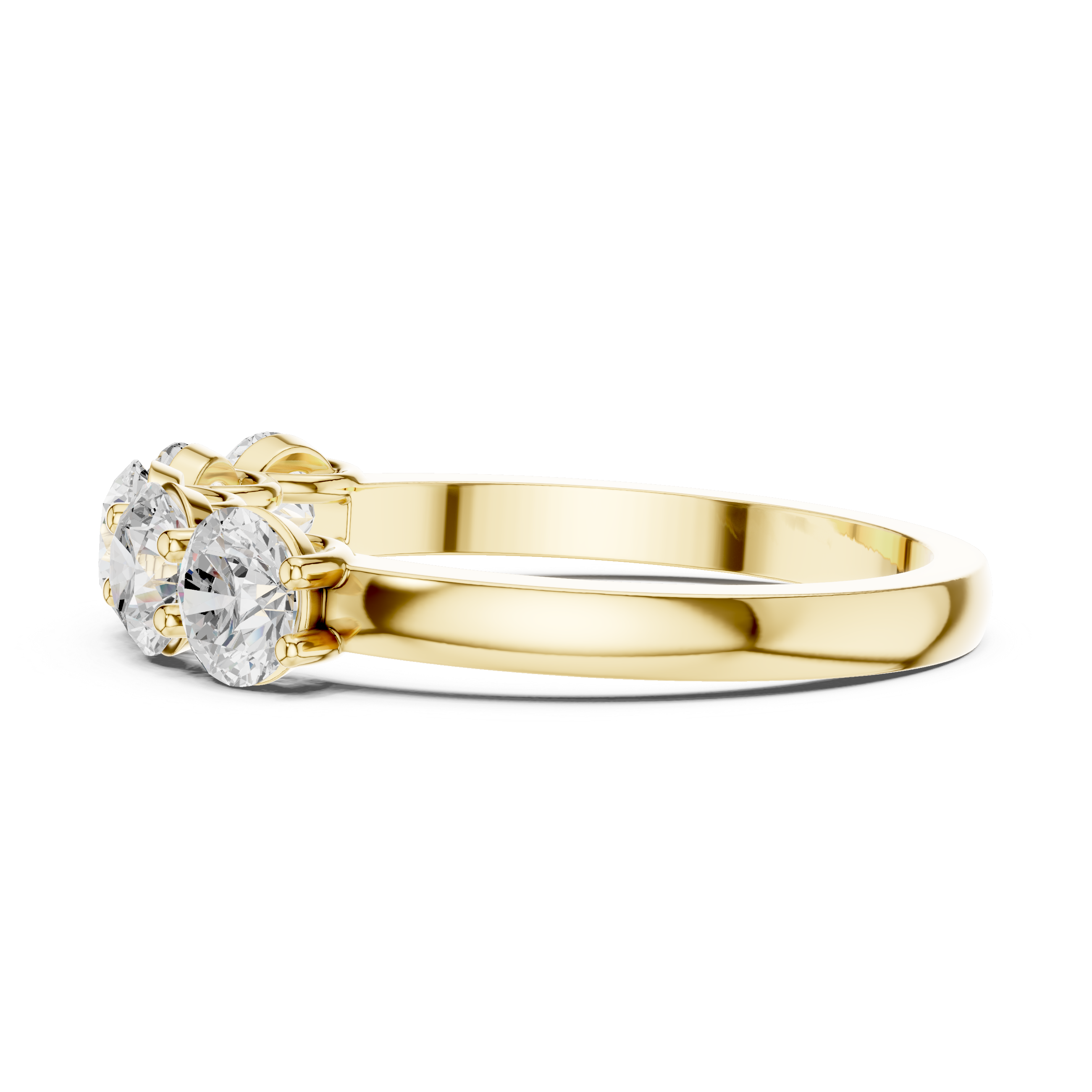 1.5 Carat - 4.2 mm Round cut Moissanite Band