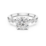 2.3 Carat Round Cut Radiant Moissanite Ring