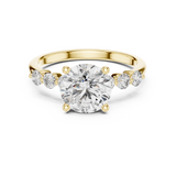 2.3 Carat Round Cut Radiant Moissanite Ring