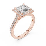 1.9 Carat Radiant Princess Cut Moissanite Ring