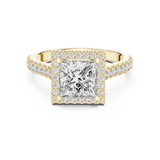 1.9 Carat Radiant Princess Cut Moissanite Ring