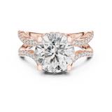 3.8 Carat Fancy Round Cut Moissanite Ring