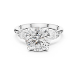 3.1 Carat Round Cut Lucent Moissanite Ring