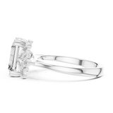 1.5 Carat Fancy Emerald Cut Moissanite Ring