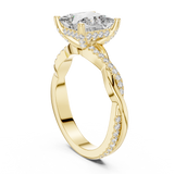 2.3 Carat Princess Cut Moissanite Ring