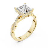 2.3 Carat Princess Cut Moissanite Ring