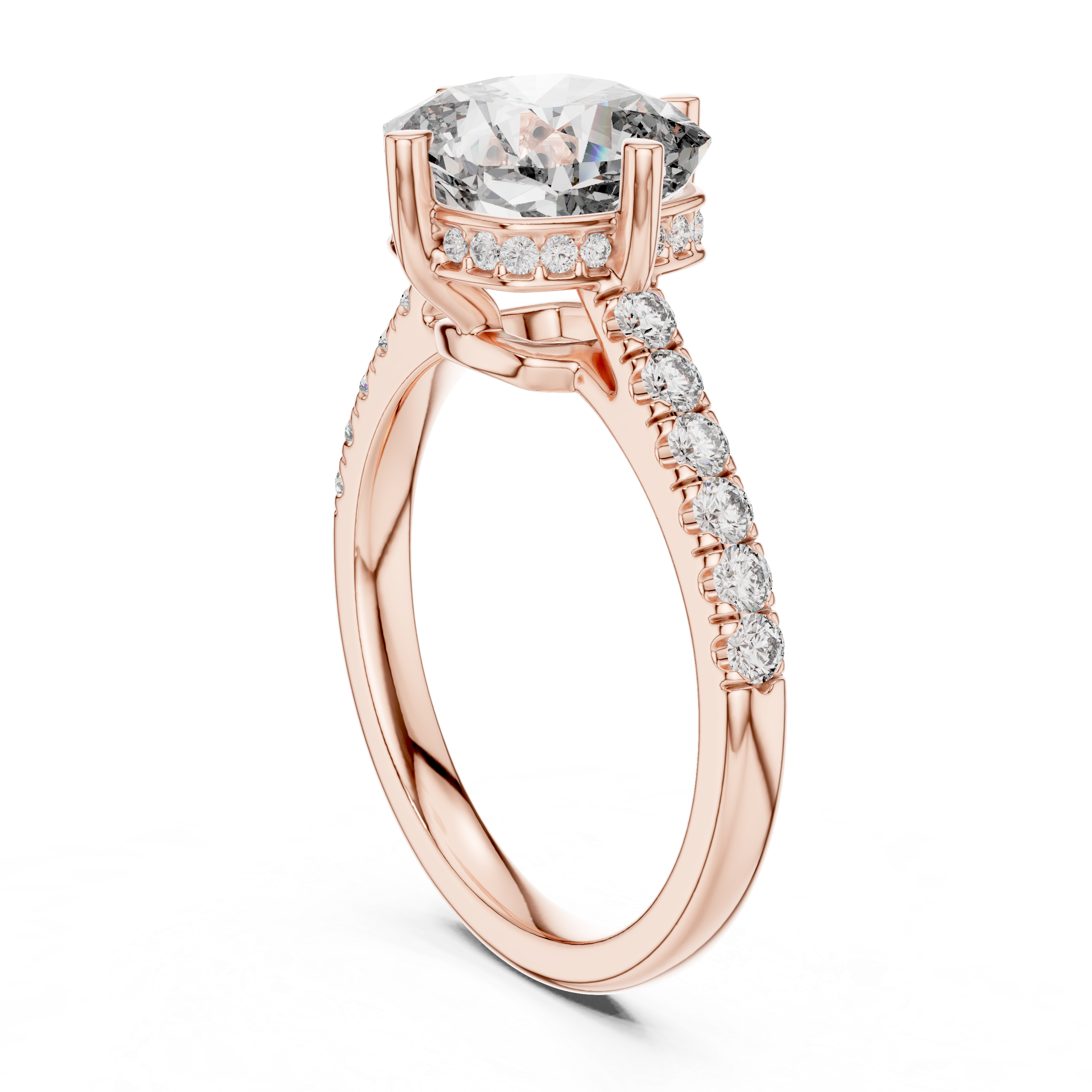3.8 Carat Elegant Cushion Cut Moissanite Ring