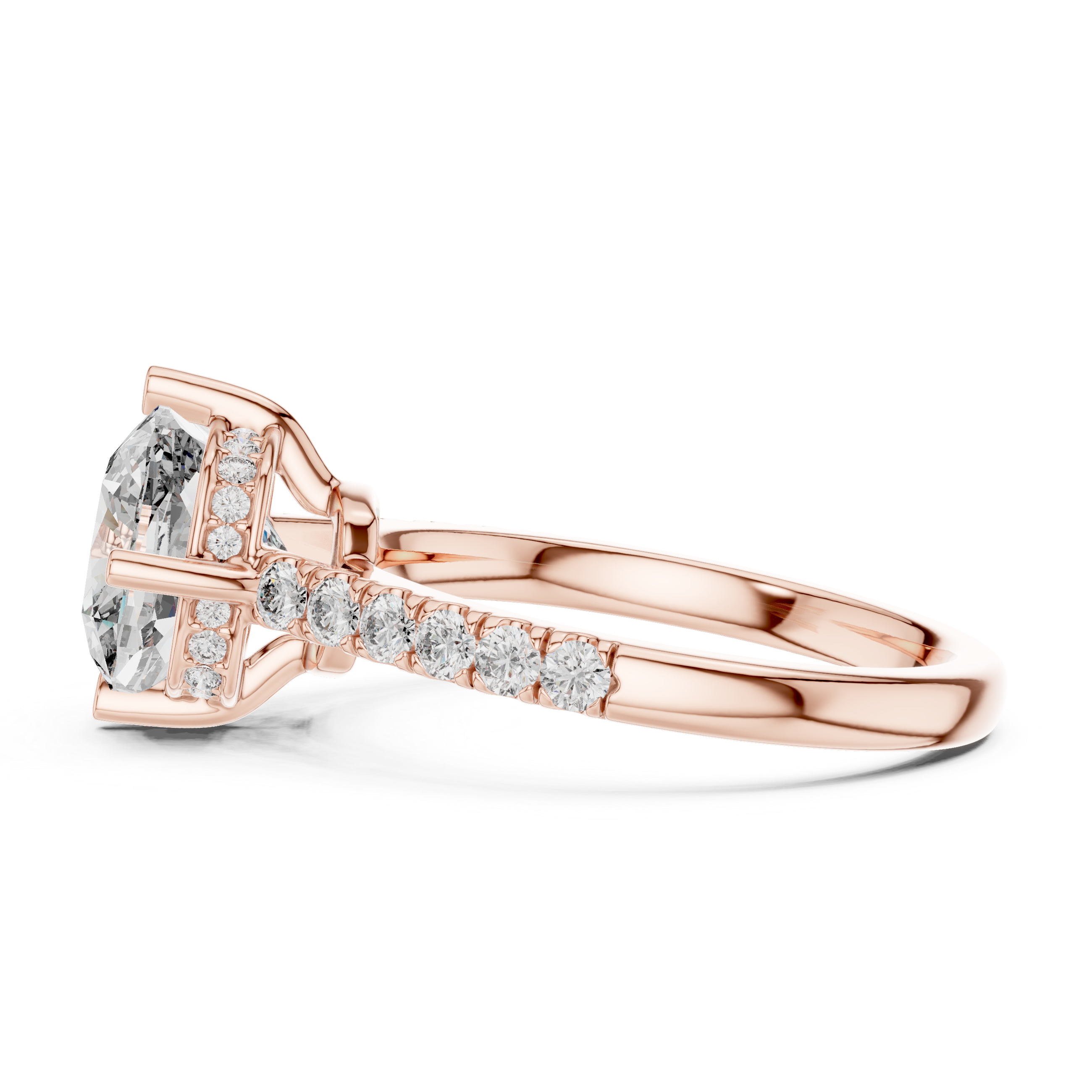 3.8 Carat Elegant Cushion Cut Moissanite Ring
