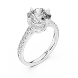 3.8 Carat Elegant Cushion Cut Moissanite Ring