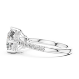 3.8 Carat Elegant Cushion Cut Moissanite Ring