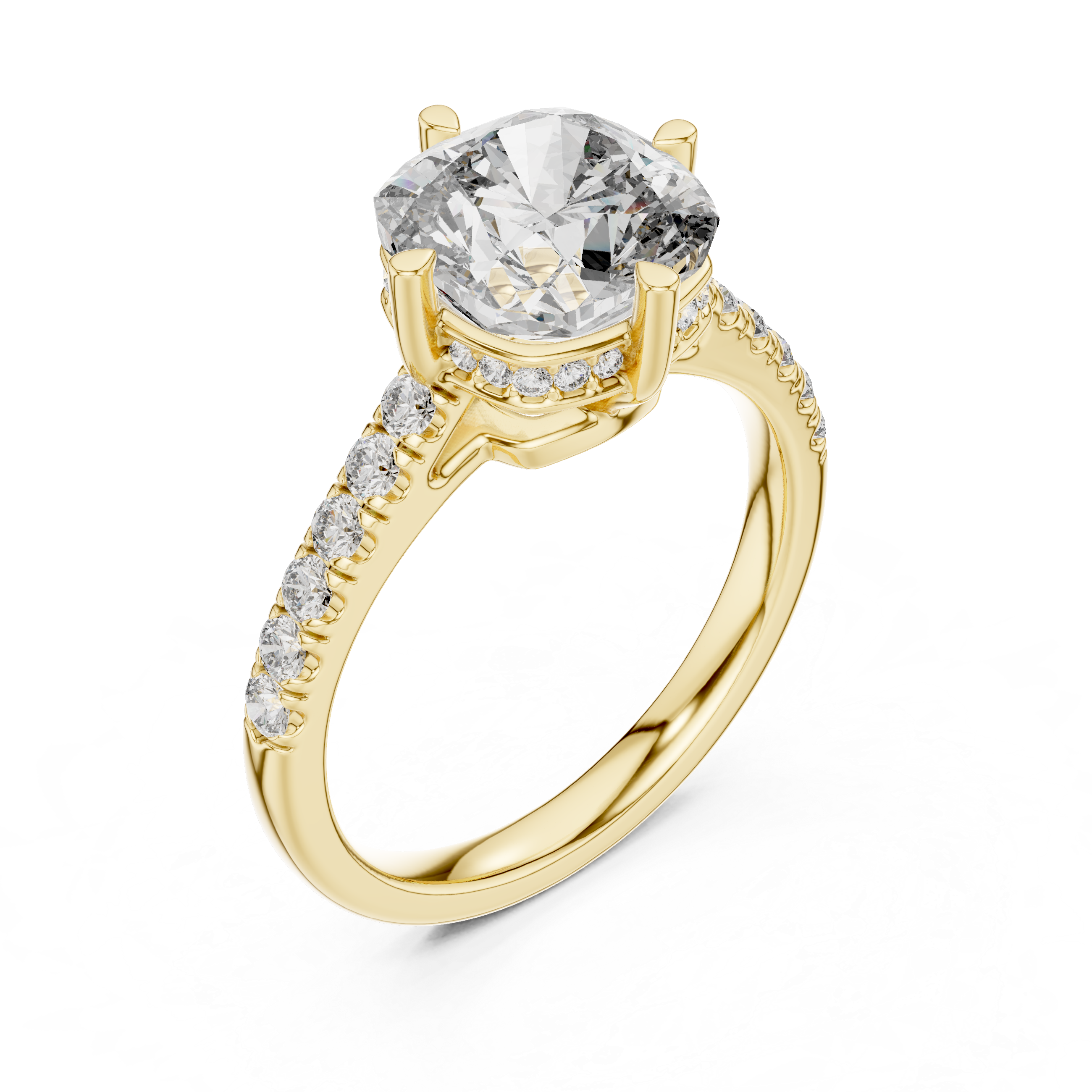 3.8 Carat Elegant Cushion Cut Moissanite Ring