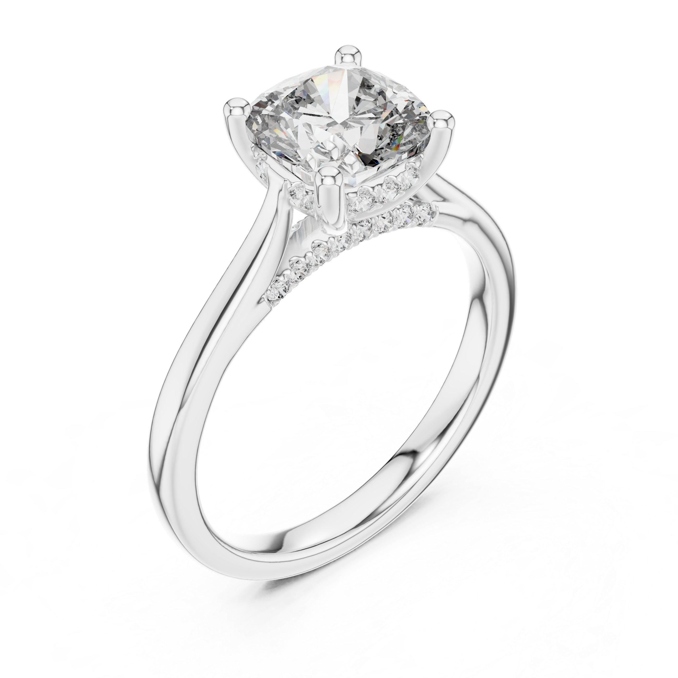 2.1 Carat Radiant Cushion Cut Moissanite Ring