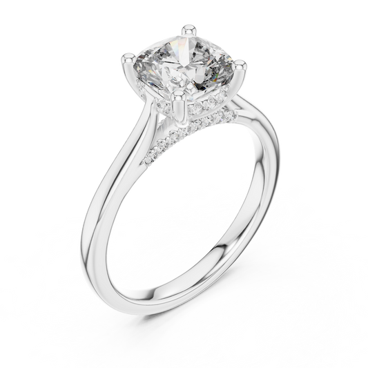 2.1 Carat Radiant Cushion Cut Moissanite Ring