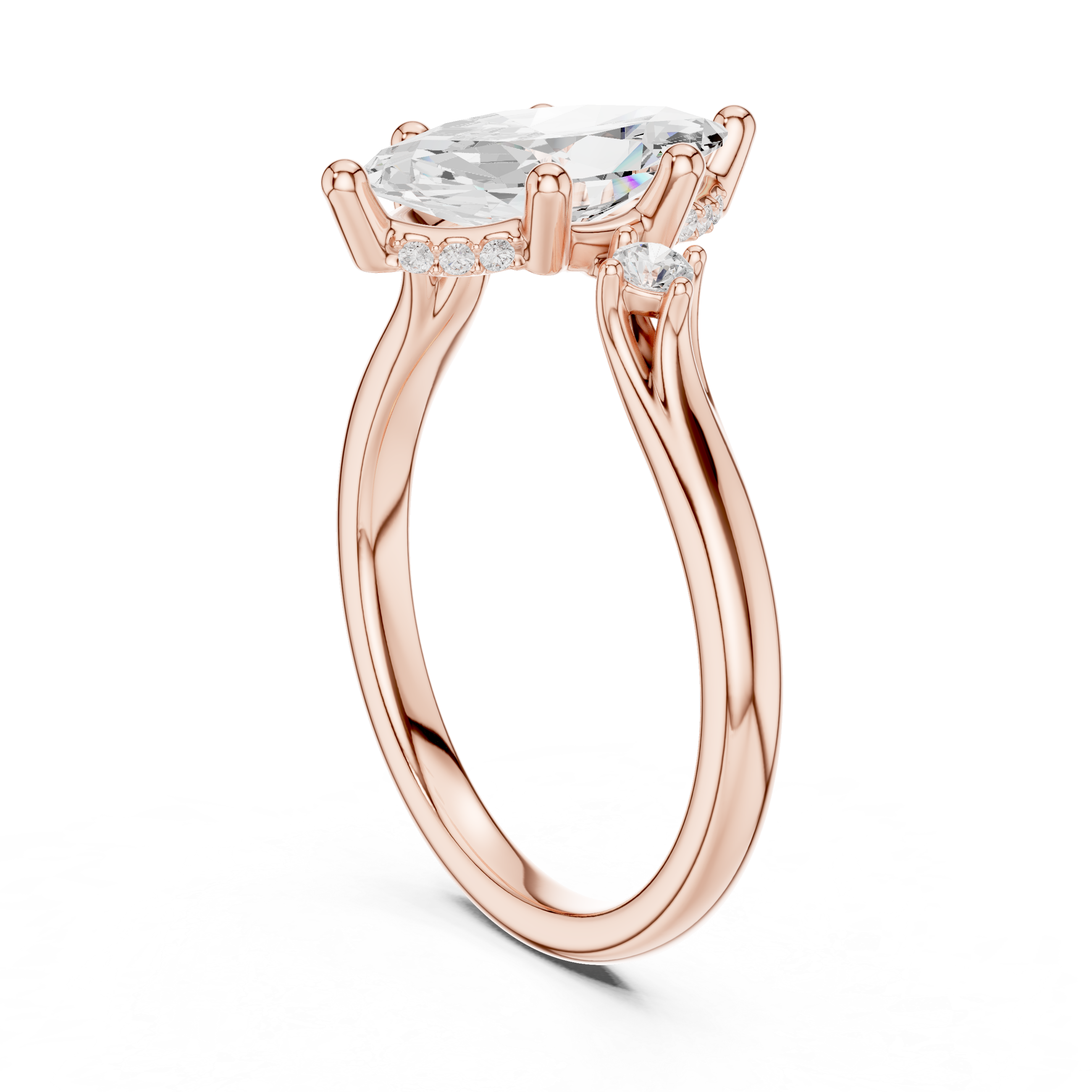 2.15 Carat - Selena Gomez Inspired Marquise cut fine Moissanite Ring