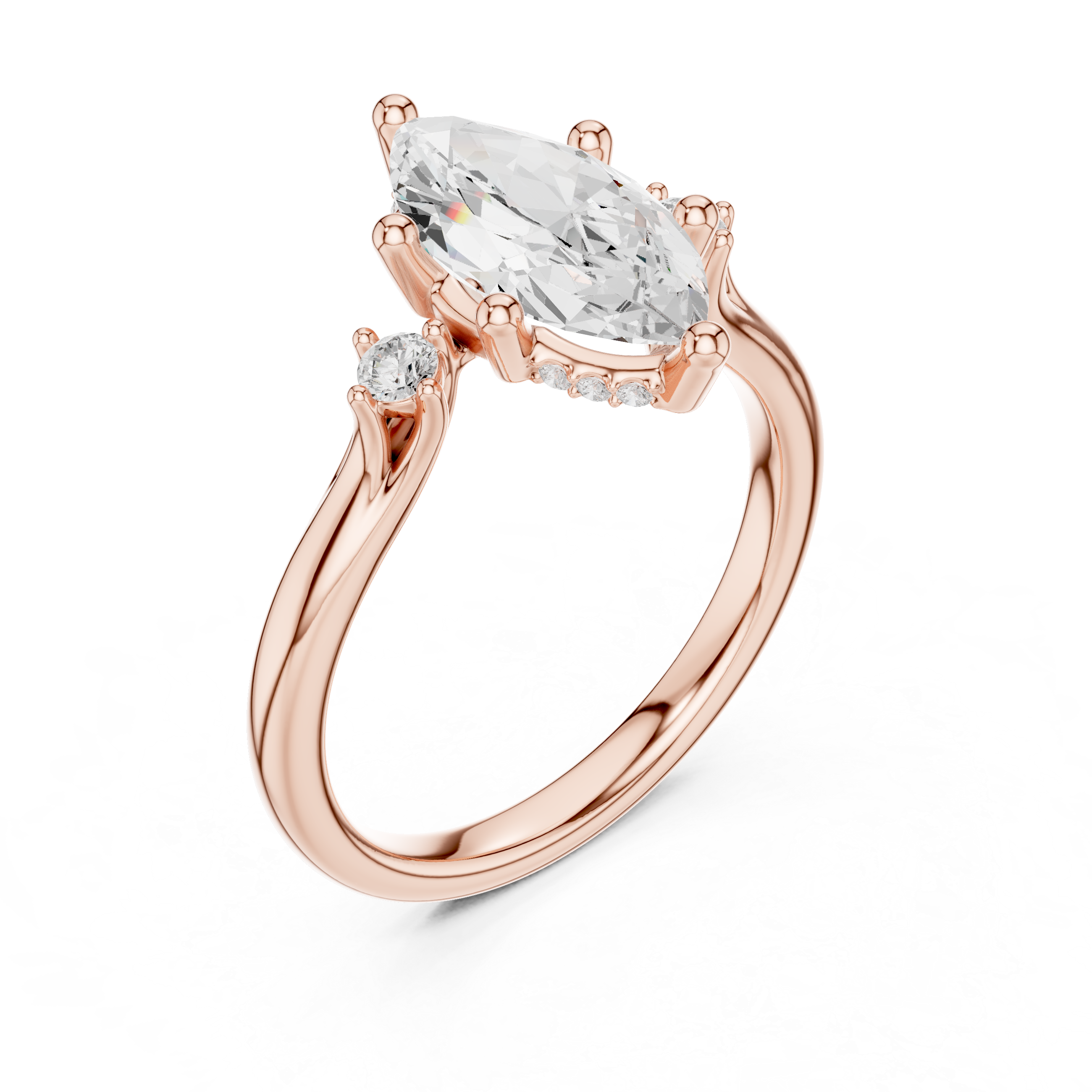2.15 Carat - Selena Gomez Inspired Marquise cut fine Moissanite Ring