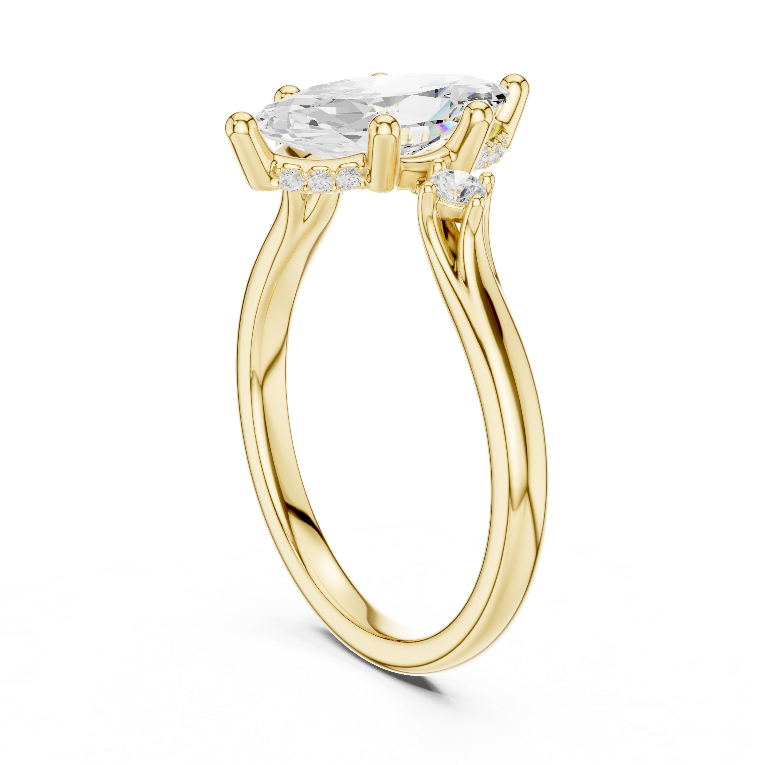 2.15 Carat - Selena Gomez Inspired Marquise cut fine Moissanite Ring