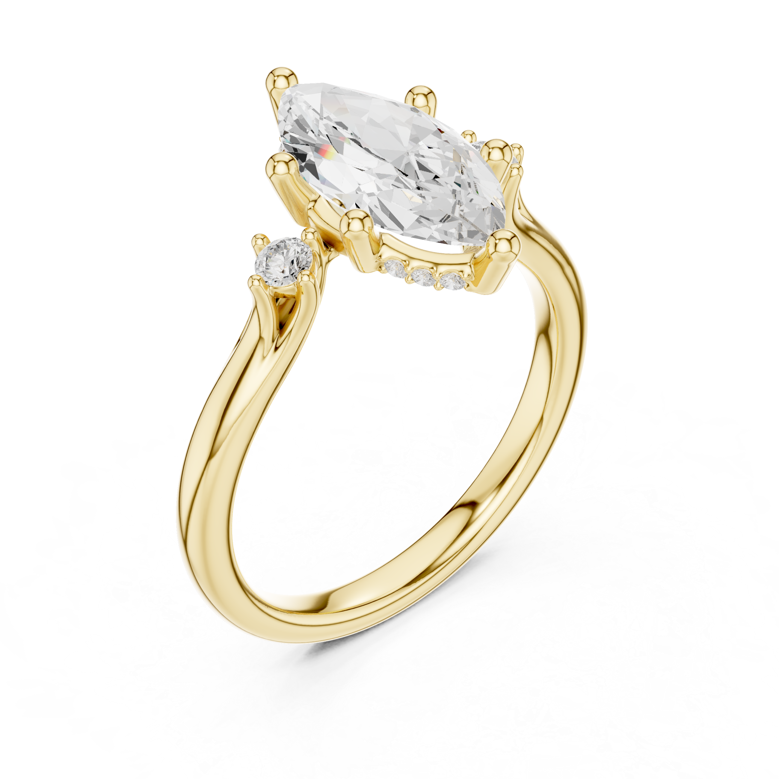 2.15 Carat - Selena Gomez Inspired Marquise cut fine Moissanite Ring