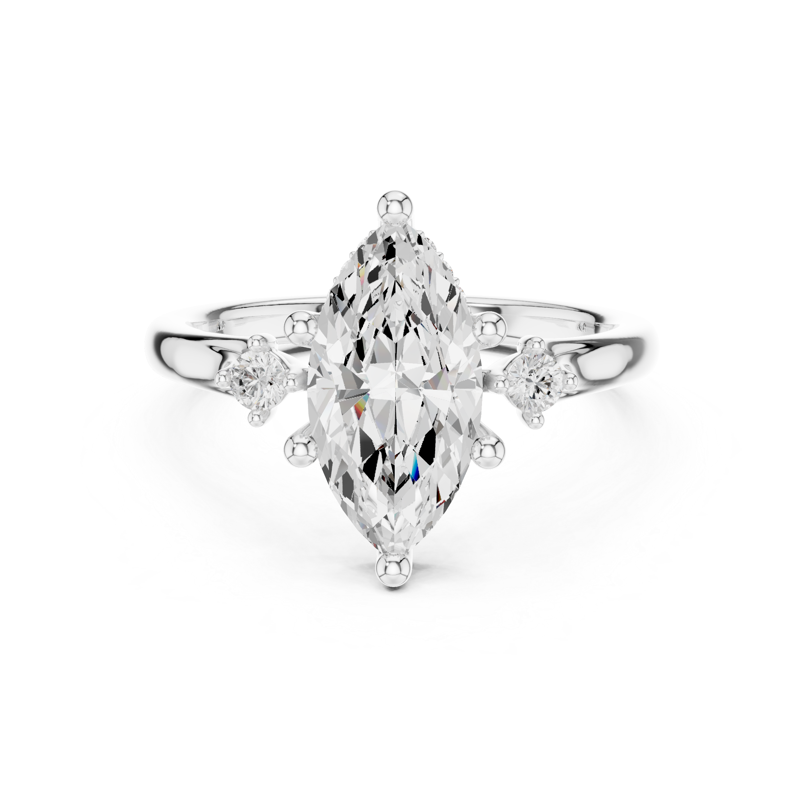 2.15 Carat - Selena Gomez Inspired Marquise cut fine Moissanite Ring
