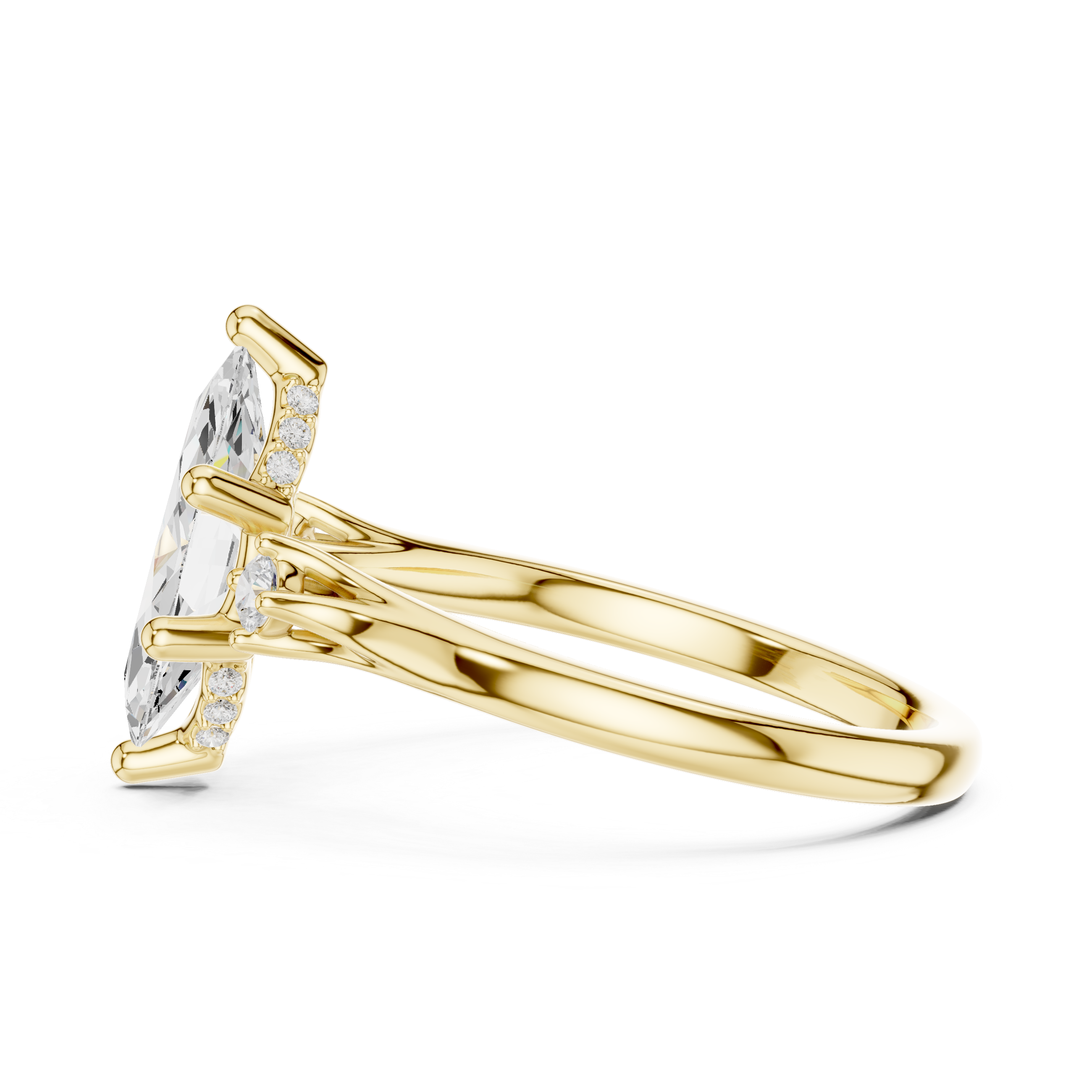 2.15 Carat - Selena Gomez Inspired Marquise cut fine Moissanite Ring