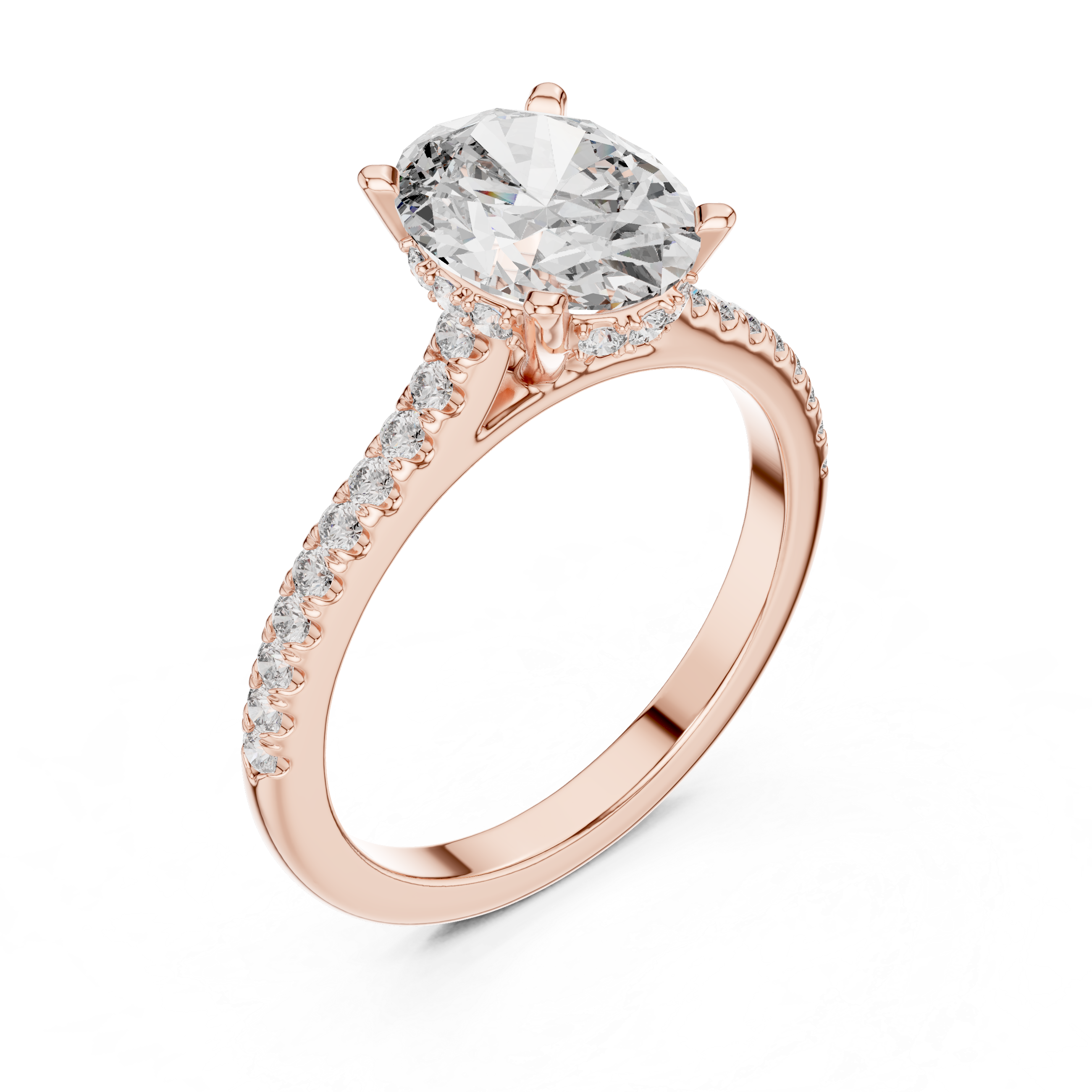 2.2 Carat Radiant Oval Cut Moissanite Ring