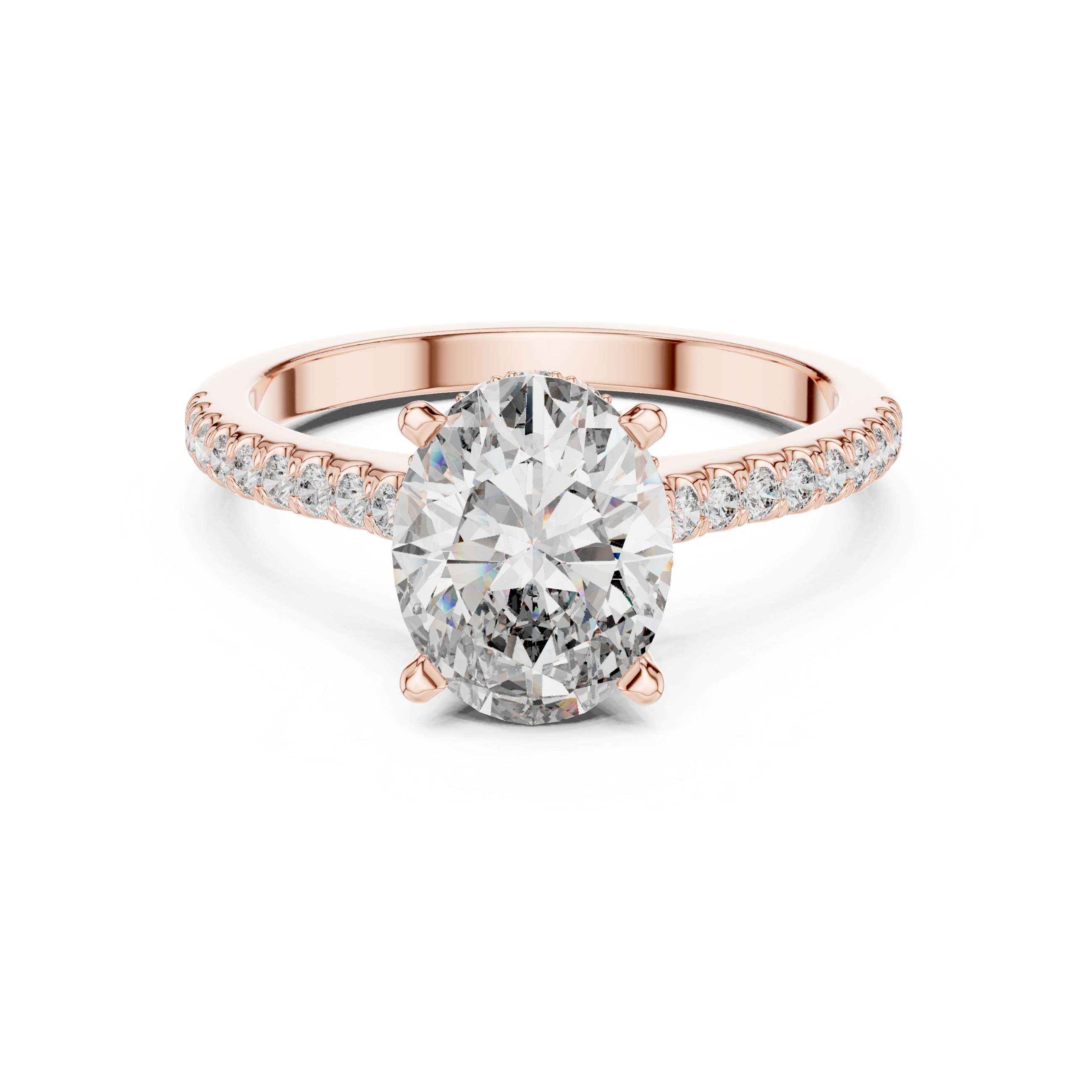 2.2 Carat Radiant Oval Cut Moissanite Ring