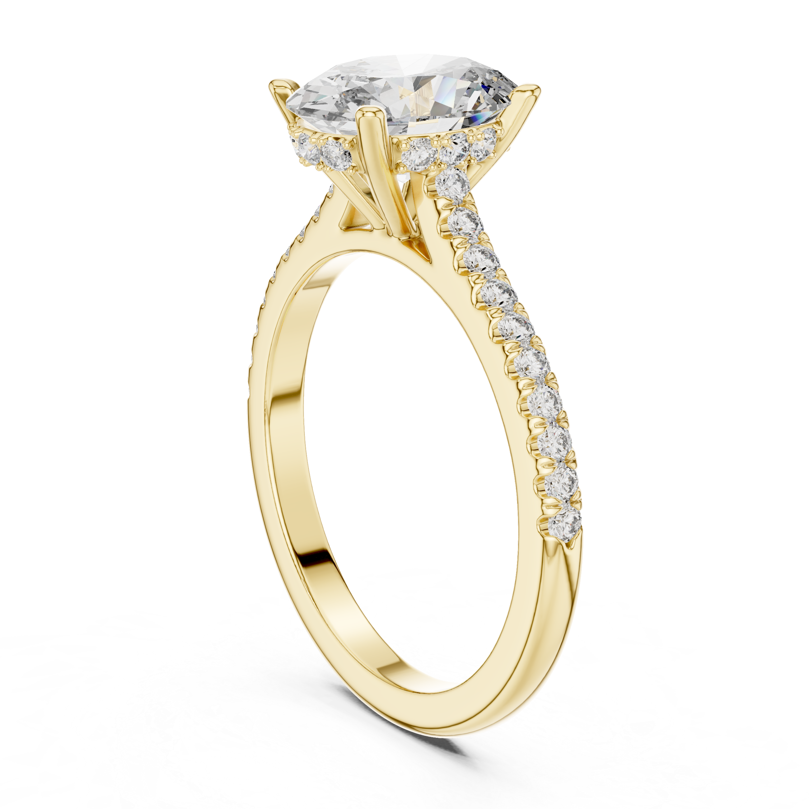 2.2 Carat Radiant Oval Cut Moissanite Ring