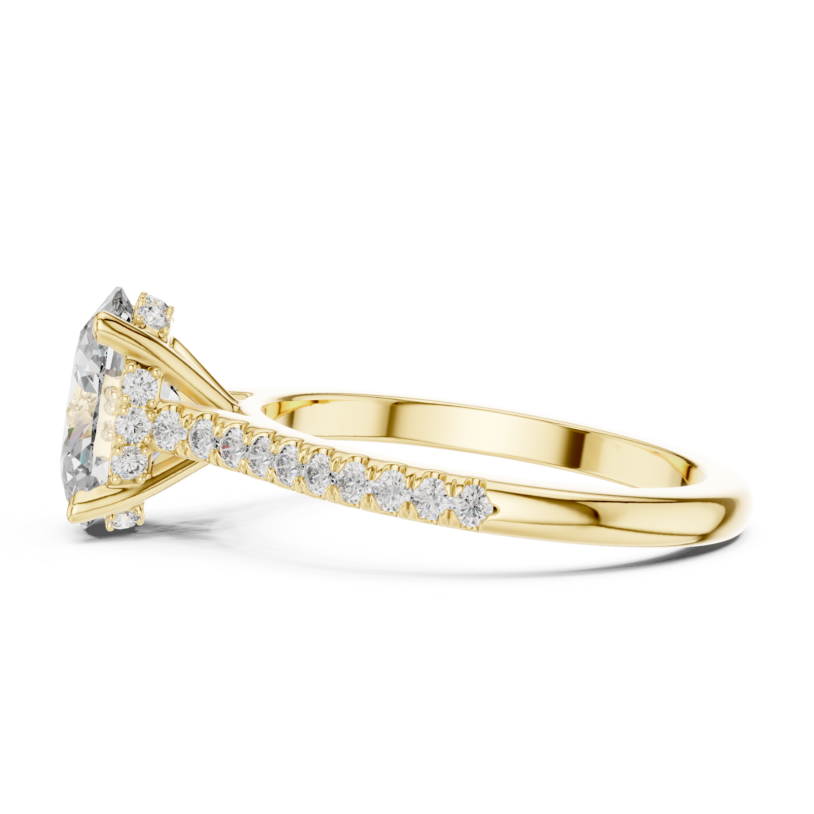 2.2 Carat Radiant Oval Cut Moissanite Ring