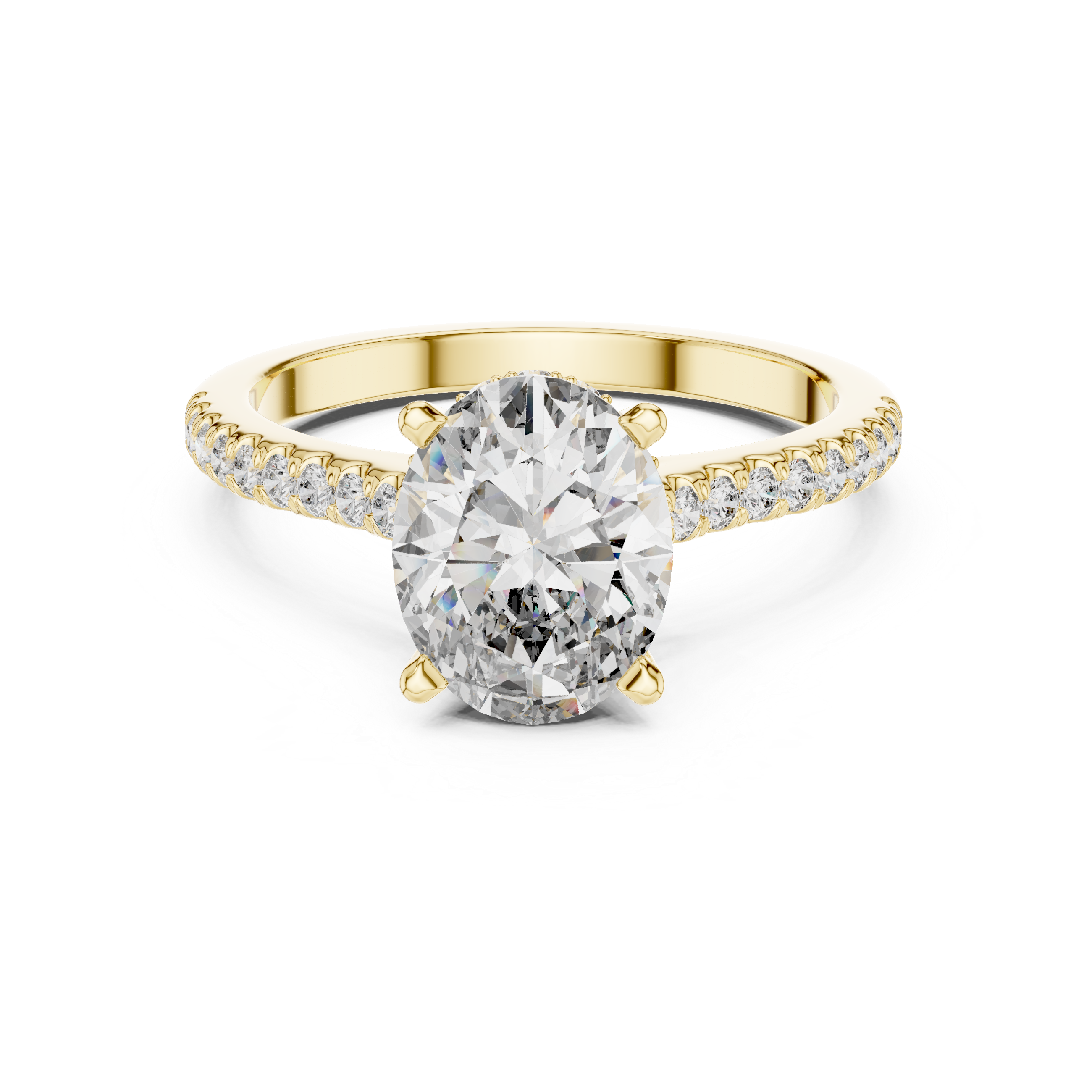 2.2 Carat Radiant Oval Cut Moissanite Ring