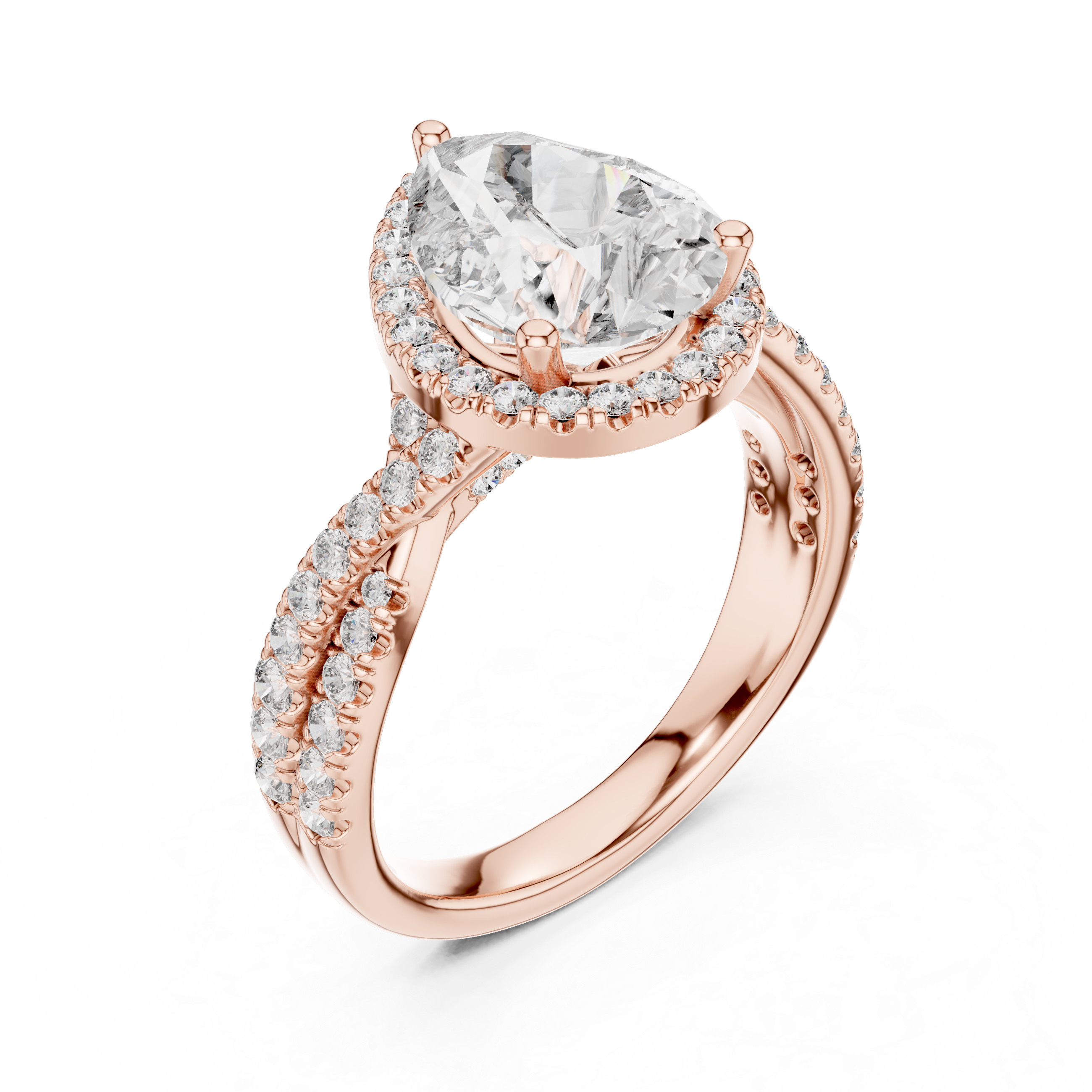 3.1 Carat Royal Pear Cut Moissanite Ring