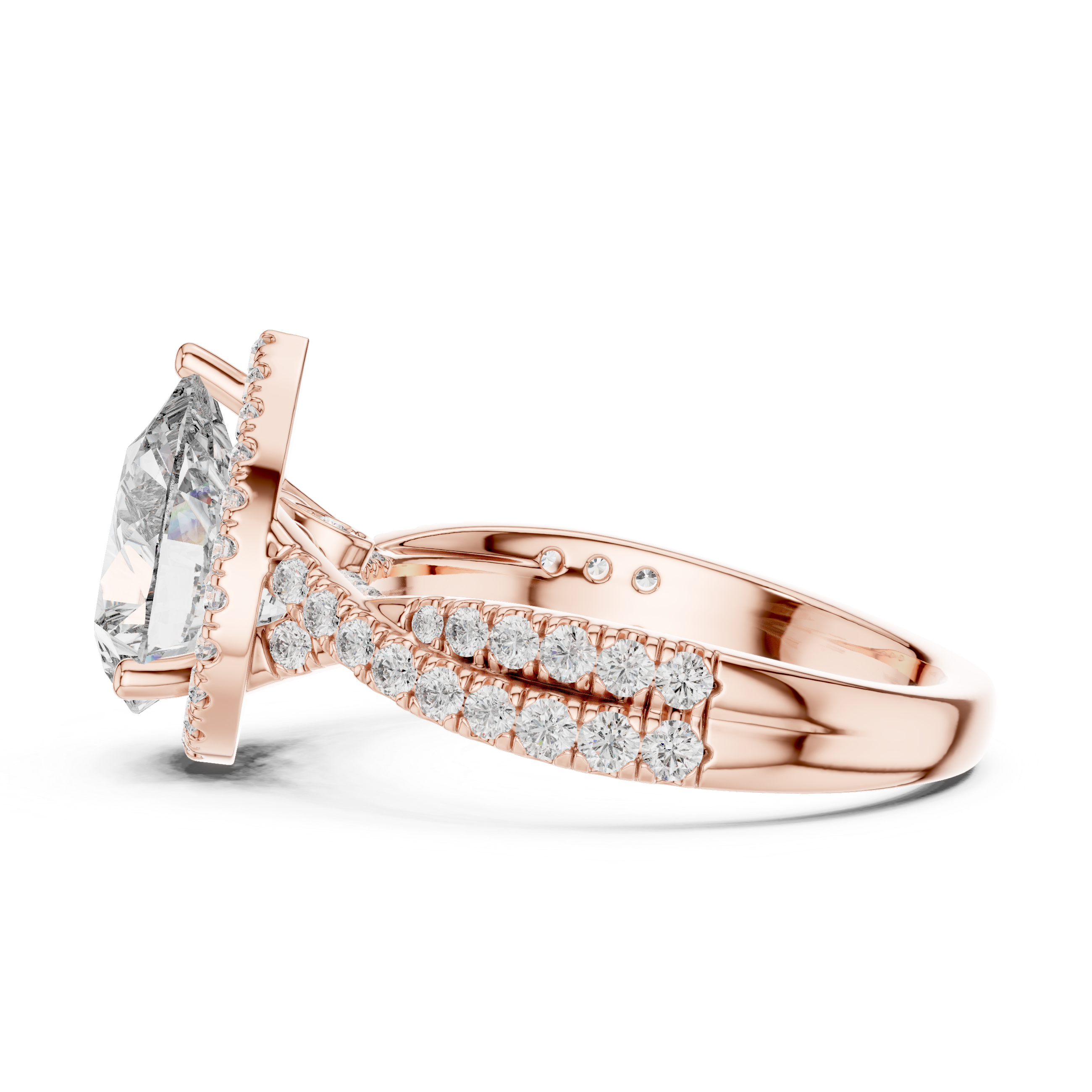 3.1 Carat Royal Pear Cut Moissanite Ring