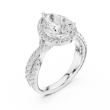 3.1 Carat Royal Pear Cut Moissanite Ring