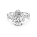 3.1 Carat Royal Pear Cut Moissanite Ring