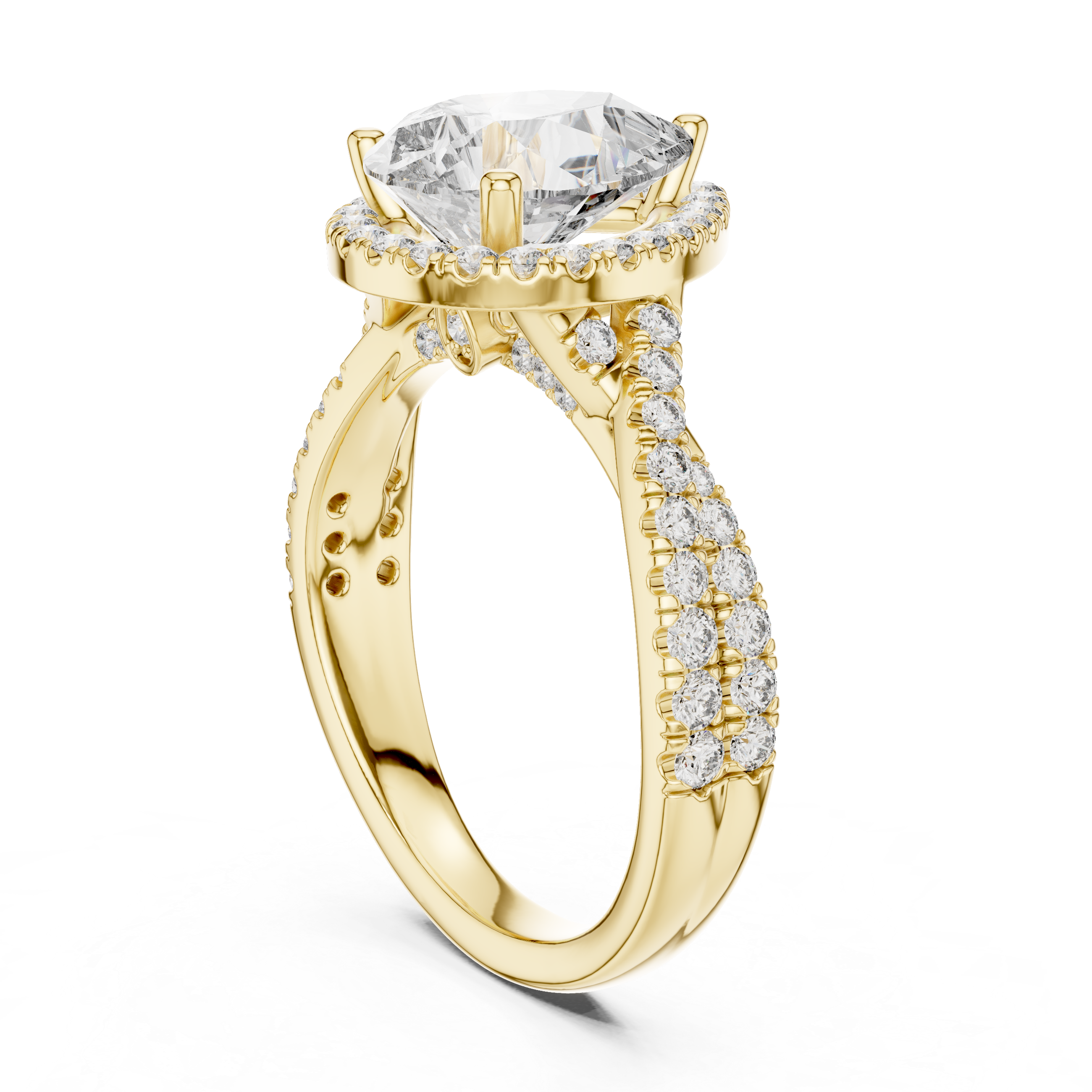 3.1 Carat Royal Pear Cut Moissanite Ring