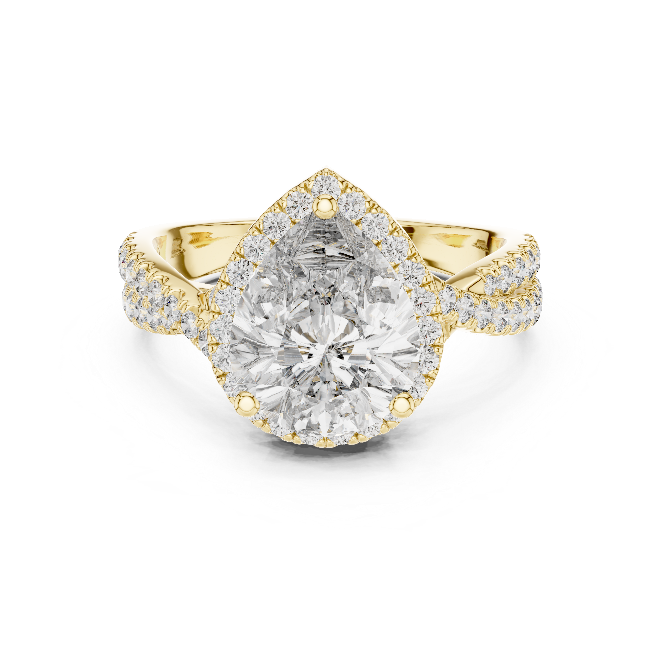 3.1 Carat Royal Pear Cut Moissanite Ring