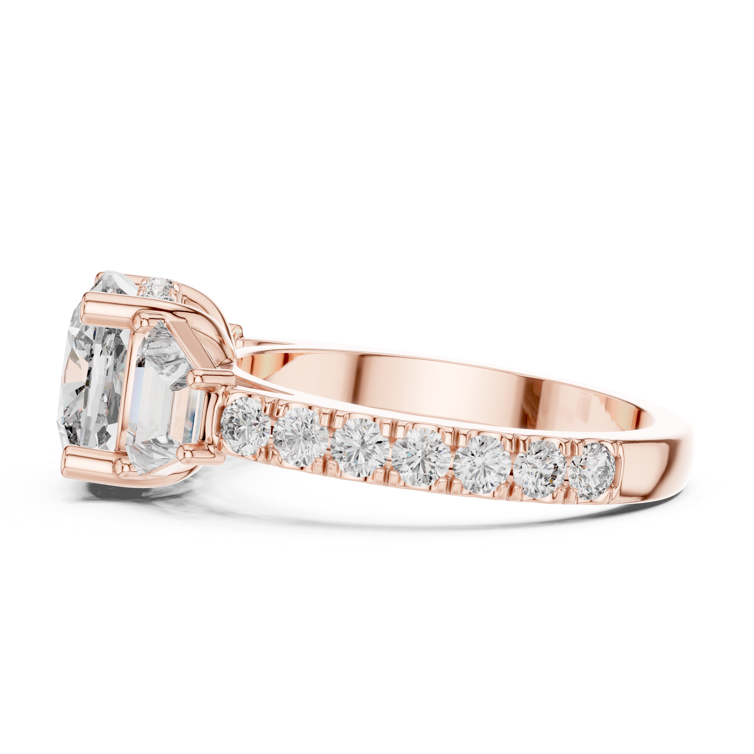 4.9 Carat Cushion Cut Moissanite Ring