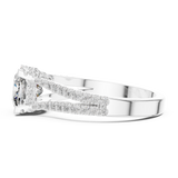2.1 Carat Lucent Cushion Cut Moissanite Ring